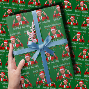 Trump Santa Hat   Maak kerst weer groen Cadeaupapier