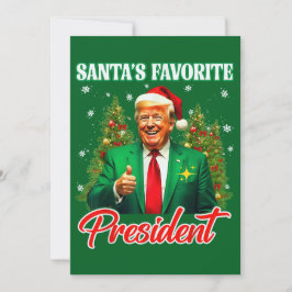 Trump Santa Hat Xmas | Santa's Favorite President Feestdagenkaart