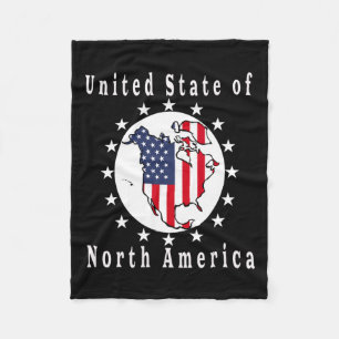Trump satire kaart Verenigde Staten van Amerika Fleece Deken