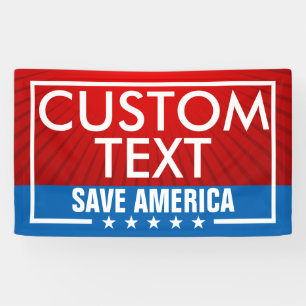 Trump Save America Flag Banner