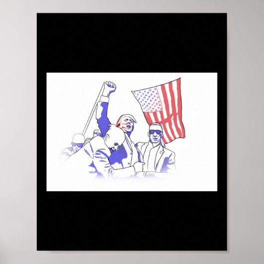 Trump schoot op 2024 poster (Voorkant)