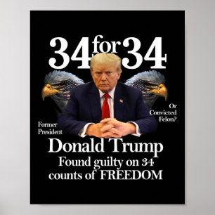 Trump schuldig bevonden op &#; Ccounts of Freedom Poster