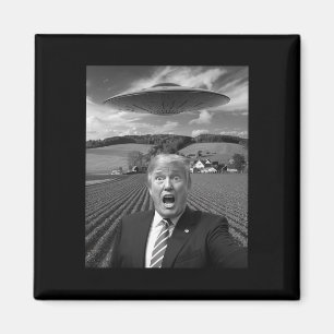 Trump Selfie Met Alien Ufo Grappige Trump Cadeaus Magneet