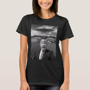 Trump Selfie Met Alien Ufo Grappige Trump Cadeaus T-shirt