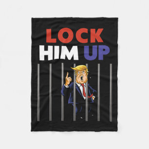 Trump Shirt - Sluit hem op - Anti Trump Fleece Deken