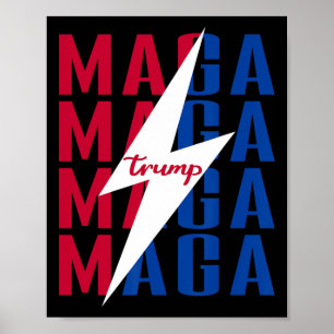 Trump Shirt Vlag  Stijl Poster Mega 2024