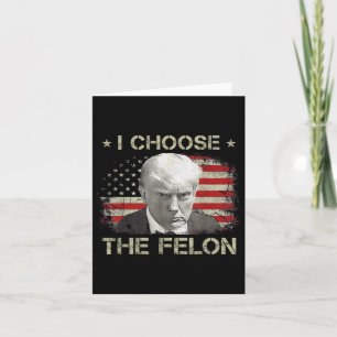 Trump Shirten voor mannen 2024 Ik kies de Felon Co Kaart