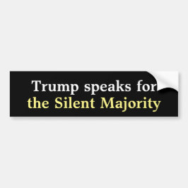 Trump Silent Majority Bumpersticker. Bumpersticker