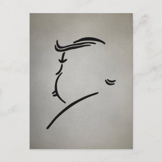 Trump Silhouette Hitchcock Style Briefkaart (Voorkant)