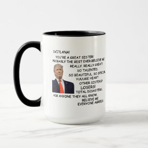Trump Sister Coffee Mok cadeau voor zus Funny