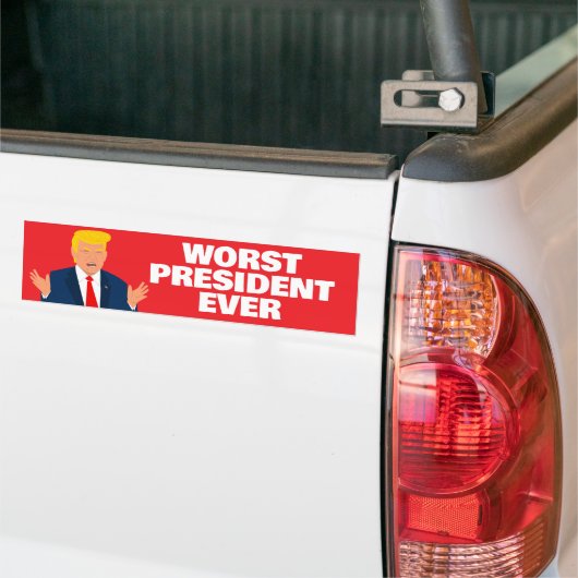 Trump slechtste President ooit Bumpersticker (Op Truck)