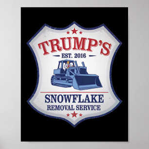 Trump Sneeuwschuiver Trump Sneeuwvlok Verwijdering Poster