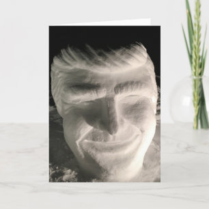 Trump Snow Sculpture Carte de Noël