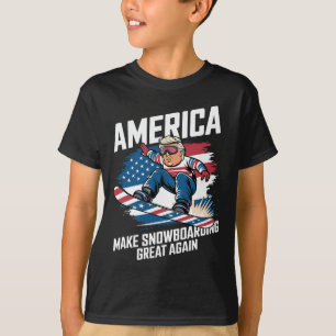 Trump Snowboard Usa - Maak Snowboarden Groot Opnie T-shirt