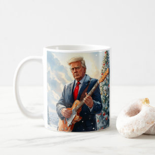 Trump speelt gitaar bij Christmas Tree Koffiemok
