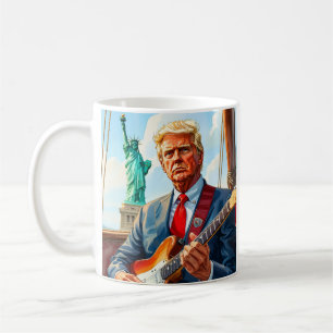 Trump speelt gitaar bij Vrijheidsbeeld Koffiemok