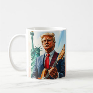 Trump speelt gitaar bij Vrijheidsbeeld Koffiemok