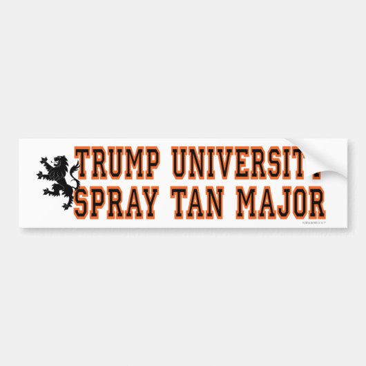 TRUMP SPRAY TAN MAJOR BUMPERSTICKER (Voorkant)