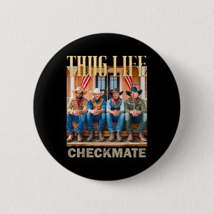 Trump Squad Thug Life Trump Vance Kennedy Elon Ronde Button 5,7 Cm