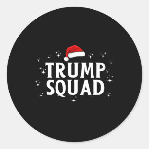 Trump Squad Trump Team Grappig Kerstfeest Trump Ronde Sticker