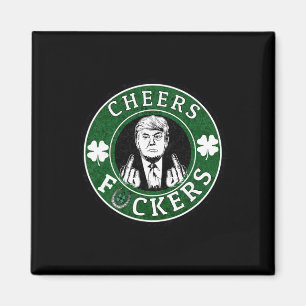 Trump St Patrick's Day Cheert Ers Shamrock Patrick Magneet