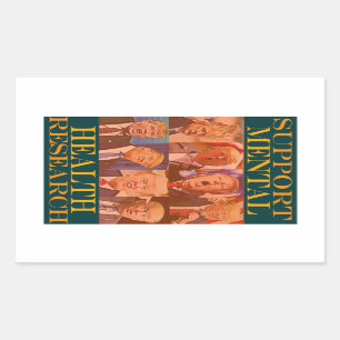 Trump—Steun geestelijke gezondheid Rechthoekige Sticker