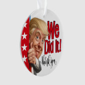 Trump steunt acryl Ornament (voorkant)