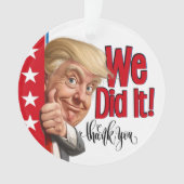Trump steunt acryl Ornament (voorkant)
