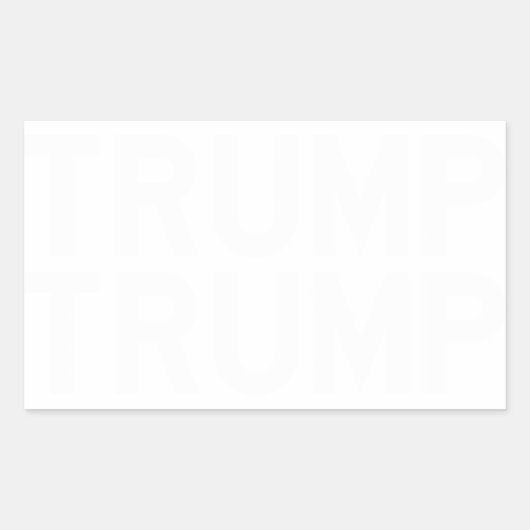 TRUMP Sticker in Highway Gothic White Letters (Voorkant)