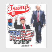 Trump Stickers Patriotic Decals Donald Trump 2020 (Feuille)