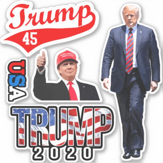 Trump Stickers Patriottische Decals Donald Trump 2 (Voorkant)