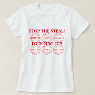 Trump stopt de steal Lock Him Up T-Shirt