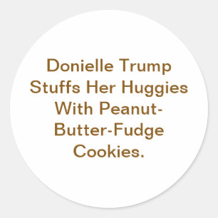 Trump Stopt Haar Huggies Hankamer Artjunkhaus Yum Ronde Sticker