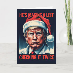 Trump Stoute Lijst Kerstkaart Vakantie Kaart