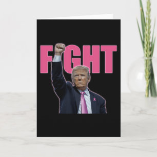 Trump Strijd Borstkanker Bewustzijn Roze Lint Su Kaart