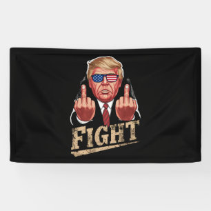 Trump Strijd US Verkiezing Retro Vintage Spandoek