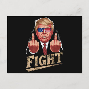 Trump Strijd VS Verkiezing Retro Vintage Briefkaart