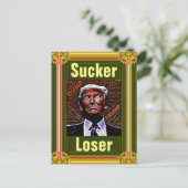 Trump Sucker/Loser-ansichtkaart Briefkaart (Staand voorkant)