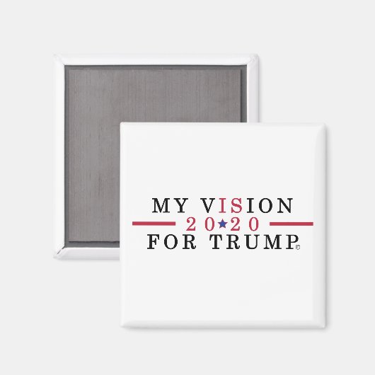 Trump Supporter 2020 Square Refkoelkast Magnet Magneet (Voorkant / Achterkant)