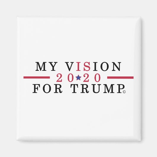 Trump Supporter 2020 Square Refkoelkast Magnet Magneet (Voorkant)
