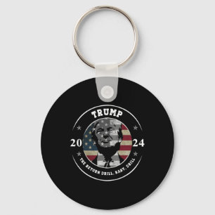 Trump T-shirt Boor Door Republikeinse Grappige Quo Sleutelhanger