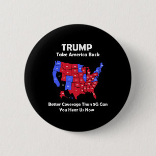 Trump Take America Byck VS kaart - Betere dekking Ronde Button 5,7 Cm