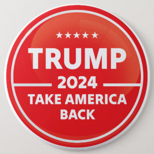 Trump Take America Terug 2024 Ronde Button 6,0 Cm