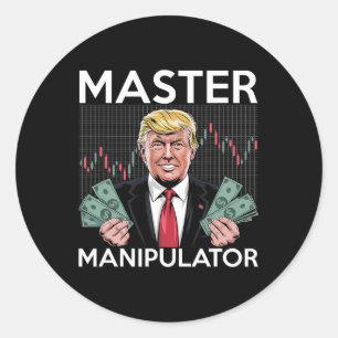 Trump Tarief Aandelenmarkt Crash Ronde Sticker