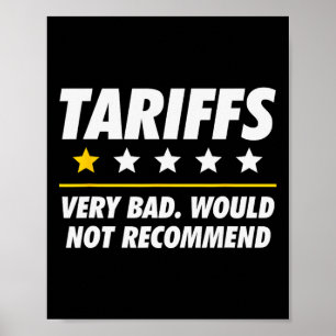 Trump Tarief VS Zou geen tarieven aanbevelen Grapp Poster