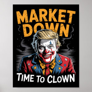 Trump Tarieven Recessie Meme Markten Omlaag Tijd O Poster