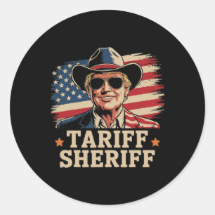 Trump Tarieven Sheriff President Trump Tari Ronde Sticker
