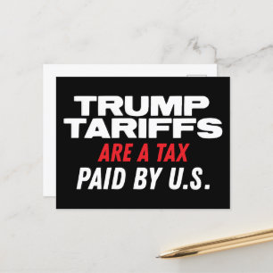 Trump-tarieven zijn belastingen die door US Red wo Briefkaart