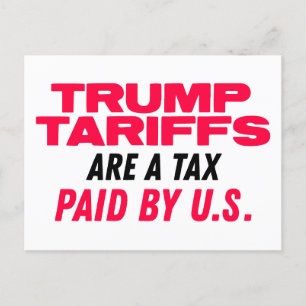 Trump-tarieven zijn belastingen die door US Red wo Briefkaart