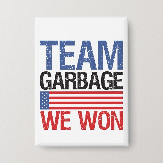 Trump - Team Afval We Won Button (Voorkant)